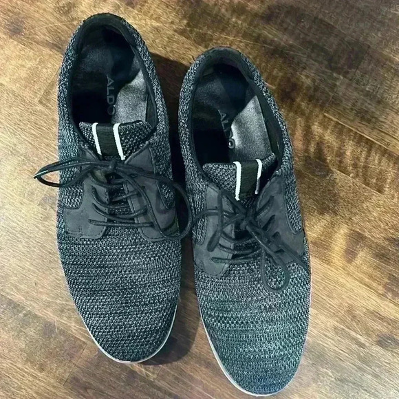 Aldo men’s lace up loafers black/grey size 8. In good preowned condition. - Picture 2 of 9